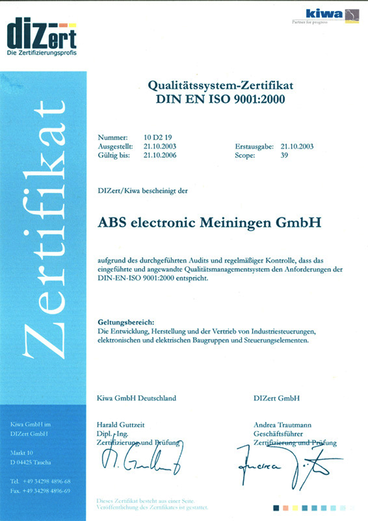 ABS electronic Meinigen passion for electronics